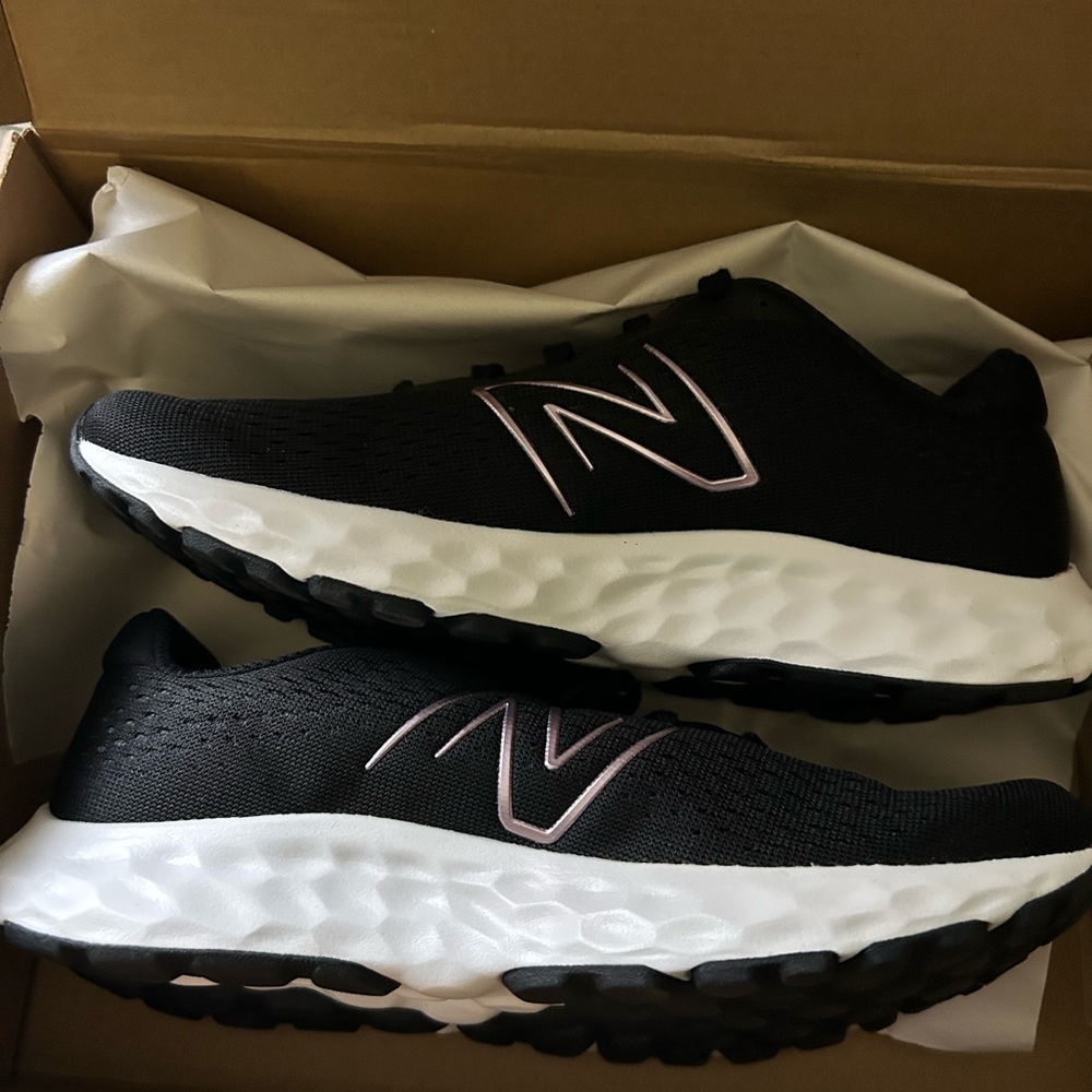 New Balance Black and White Athletic Sneakers